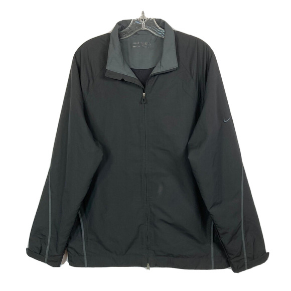 Nike‎ Golf Jacket Mens Sz M Black Soft Shell Full Zip Universal Studios Logo - Picture 1 of 13